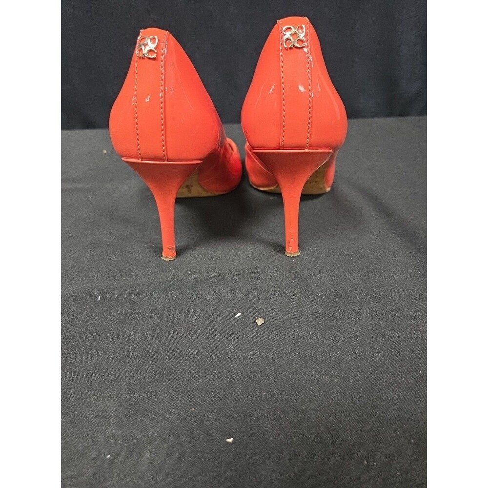 COACH Women's Orange Nala Patent Leather Round-Toe Slip-On Pumps SZ 7 - Picture 4 of 7
